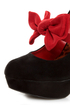 Promise Bachata Black Suede Bow-Strap Pumps
