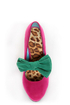 Promise Bachata Fuchsia Suede Bow-Strap Pumps