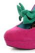 Promise Bachata Fuchsia Suede Bow-Strap Pumps