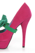 Promise Bachata Fuchsia Suede Bow-Strap Pumps