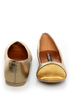 Shoe Republic LA Massimo Bronze Rhinestone Cap-Toe Ballet Flats
