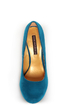 Shoe Republic LA Melody Teal Silver Stiletto Pumps