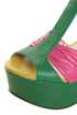 Seychelles You'll Never Know Emerald Color Block Wedge Sandals
