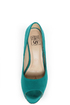 Speed Limit 98 Giant Deep Teal Peep Toe Platform Pumps