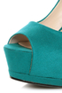 Speed Limit 98 Giant Deep Teal Peep Toe Platform Pumps