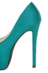 Speed Limit 98 Giant Deep Teal Peep Toe Platform Pumps