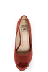 Speed Limit 98 Giant Rust Peep Toe Platform Pumps