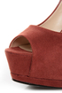 Speed Limit 98 Giant Rust Peep Toe Platform Pumps