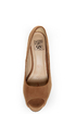 Speed Limit 98 Giant Taupe Peep Toe Platform Pumps