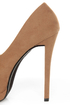 Speed Limit 98 Giant Taupe Peep Toe Platform Pumps