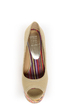 Speed Limit 98 Paco Beige Cotton Woven Wedges