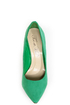 CR-01 Green Velvet Pointed Pumps