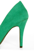 CR-01 Green Velvet Pointed Pumps