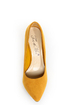 CR-01 Mustard Yellow Velvet Pointed Pumps