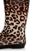 Raindrop Leopard Tan Animal Print Rain Boots