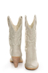 Very Volatile Denver Off White Embroidered Cowboy Boots