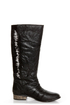 Very Volatile Fringe Black Ruched and Shredded Riding Boots
