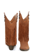 Very Volatile Hillside Tan Fringe Leather Cowboy Boots