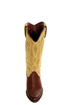 Very Volatile Ingrain Brown Two-Tone Embroidered Cowboy Boots