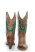 Very Volatile Rio Grande Tan & Teal Embroidered Cowboy Boots