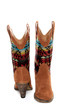 Very Volatile Vona Tan Southwest Print Cowboy Boots