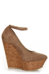 Diva Lounge Cibian 01 Taupe Pointed Glitter Platform Wedges