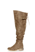 Diva Lounge Kiora 01 Taupe Slouchy Over-The-Knee Boots