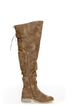 Diva Lounge Kiora 01 Taupe Slouchy Over-The-Knee Boots