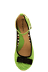 Diva Lounge Larisa 45 Green Fabric Ankle Strap Ballet Flats