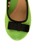 Diva Lounge Larisa 45 Green Fabric Ankle Strap Ballet Flats