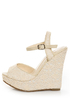 Diva Lounge Madison 13 Beige Crochet Platform Wedges