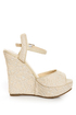 Diva Lounge Madison 13 Beige Crochet Platform Wedges