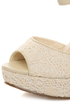 Diva Lounge Madison 13 Beige Crochet Platform Wedges
