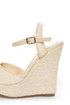 Diva Lounge Madison 13 Beige Crochet Platform Wedges