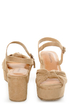 Diva Lounge Manning 01 Natural Venus Suede Flat Platform Sandals