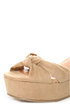 Diva Lounge Manning 01 Natural Venus Suede Flat Platform Sandals