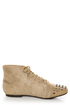 Diva Lounge Mason 20 Sand Suede Studded Cap-Toe Oxford Booties