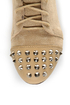 Diva Lounge Mason 20 Sand Suede Studded Cap-Toe Oxford Booties