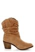 Diva Lounge Miles 03 Tan Velvet Slouchy Ankle Boots