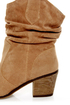 Diva Lounge Miles 03 Tan Velvet Slouchy Ankle Boots
