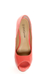 Diva Lounge Paloma 2 Hot Coral Patent Peep Toe Platform Pumps