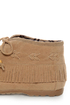 Diva Lounge Tribute 10 Natural Fringe Moccasin Booties