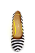 Diva Lounge Viola 02 Black Fabric Striped Platform Pumps