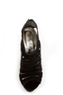 Yoki Alyson Black Velvety Platform Cage Wedges