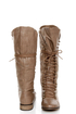 Yoki Deci 2 Beige Lace-Up Riding Boots
