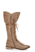 Yoki Deci 2 Beige Lace-Up Riding Boots