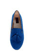 Yoki Frida Blue Tassel Smoking Slipper Flats