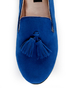Yoki Frida Blue Tassel Smoking Slipper Flats