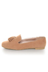 Yoki Frida Camel Tassel Smoking Slipper Flats