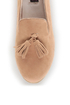 Yoki Frida Camel Tassel Smoking Slipper Flats